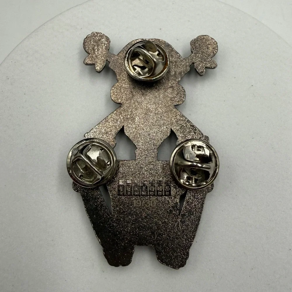 Beenhere Skeleton Rose Enamel Pin Gunmetal Limited Edition 19/30 Gothic‎ Lapel